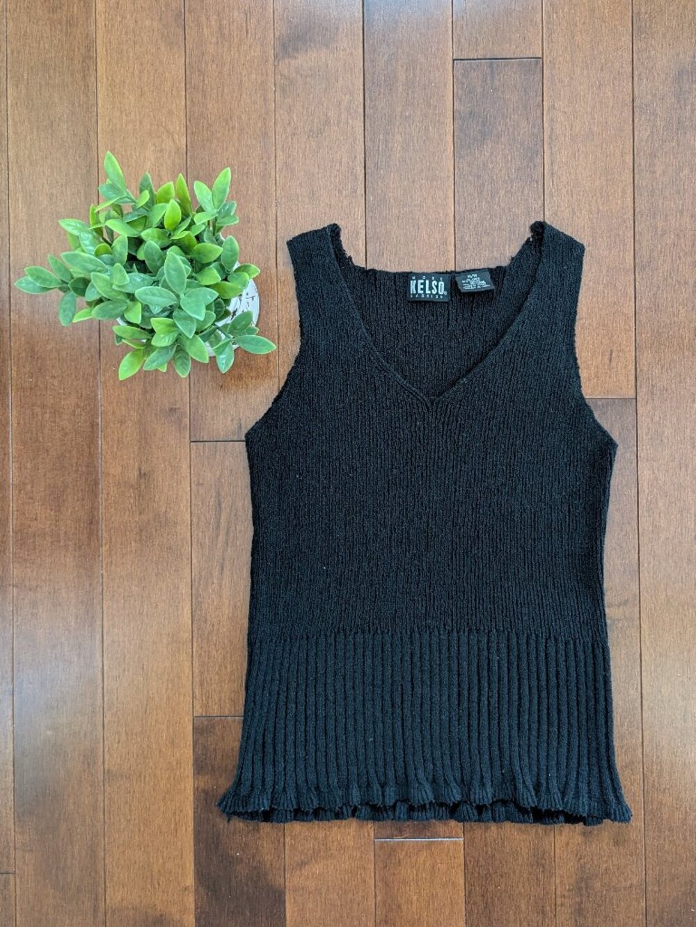 BLACK KNIT VINTAGE Y2K SWEATER TOP